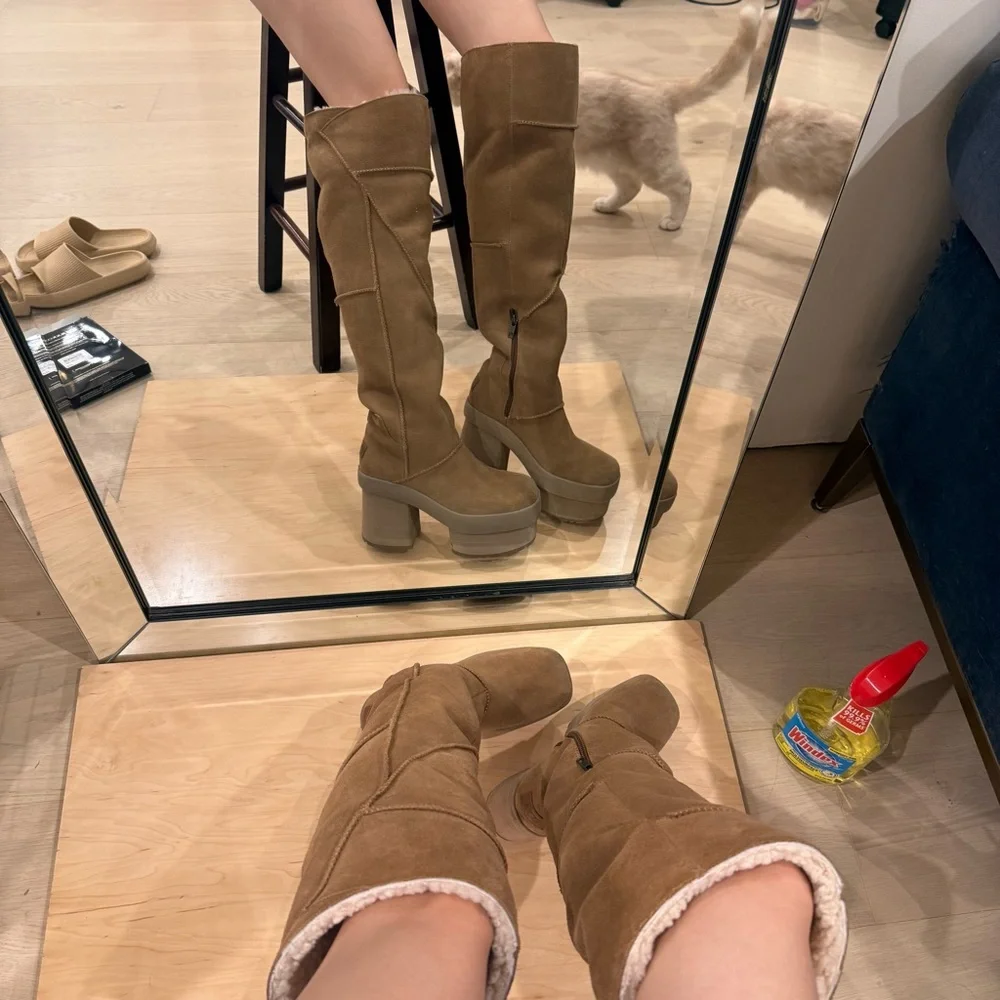 UGG Chestnut Tall Suede Over-the-Knee Boots - Picture 3 of 8